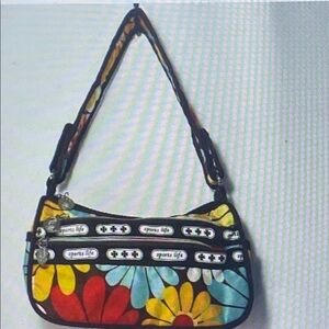 Sports Life Y2K Floral Shoulder‎ Bag Double Zip Purse Colorful